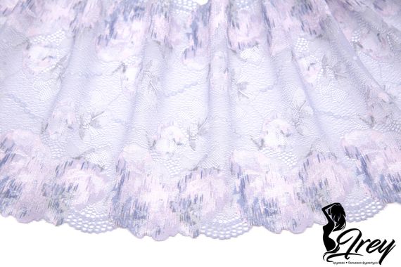 03-254 Кружево эластичное 22 см, акварель, лаванда