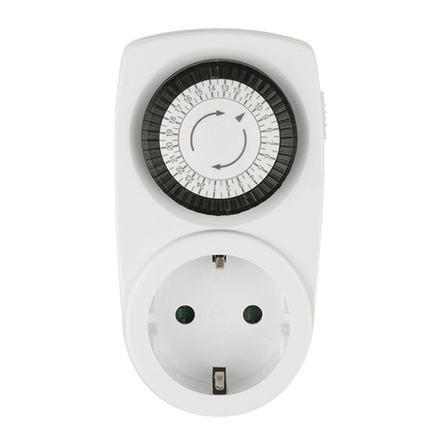 UST-M10 WHITE Таймер механический с розеткой. 220В. 12-24ч. 3500Вт. ТМ Uniel