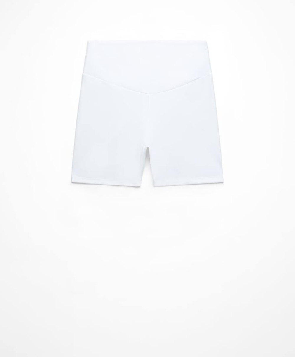 OYSHO Велосипедки Hot Pants Comfortlux с высокой посадкой длиной 10 см, белый