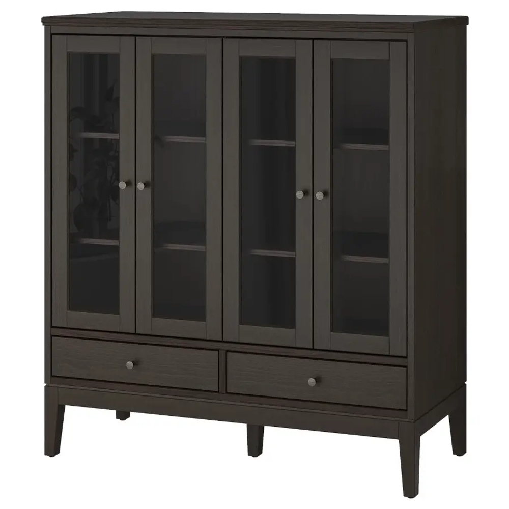 Шкаф - IDANÄS/IDANАS   IKEA/ ИДАНАС ИКЕА, 121x50x135 см, темно-коричневый