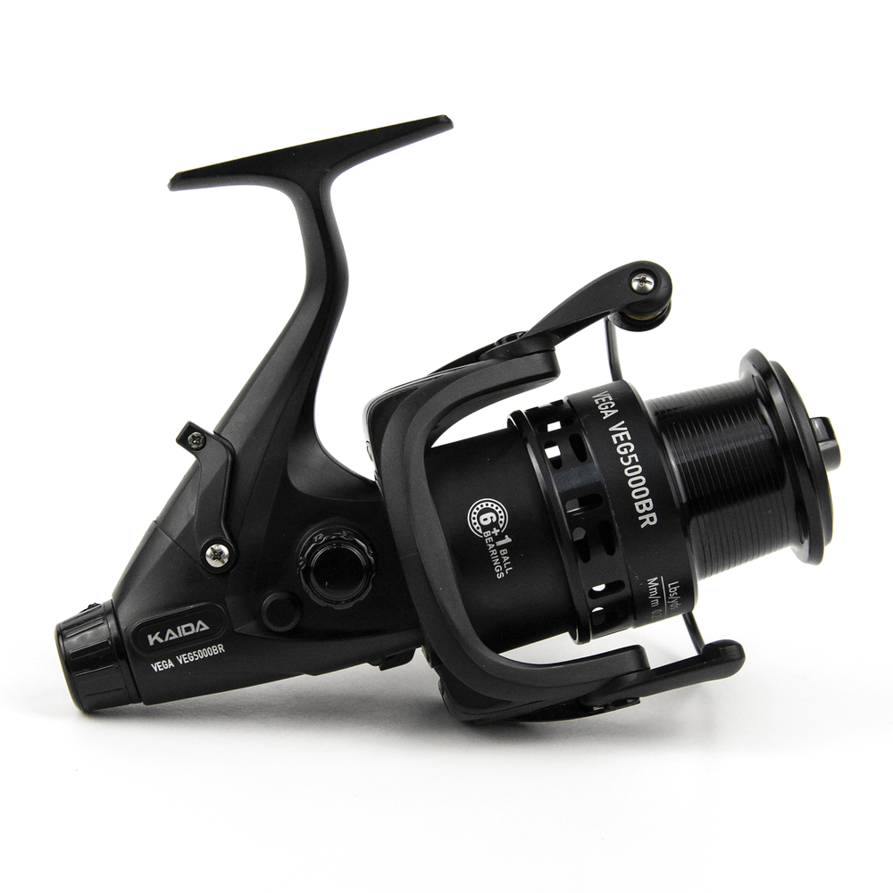 Катушка безынерционная фидерная c байтраннером Kaida Vega (5000, 6+1BB, мет. шпуля)