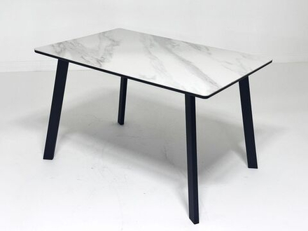 Стол М-City DISAUR Тик Так 90 Белый мрамор Активный, керамика, Черный каркас