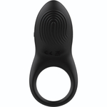 Черное эрекционное виброкольцо с пультом ДУ (Цвет: черный)