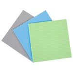 Салфетки губчатые для уборки кухни 15х15 см, ЦЕЛЛЮЛОЗНЫЕ, КОМПЛЕКТ 3 шт., цветные, LAIMA, 700262