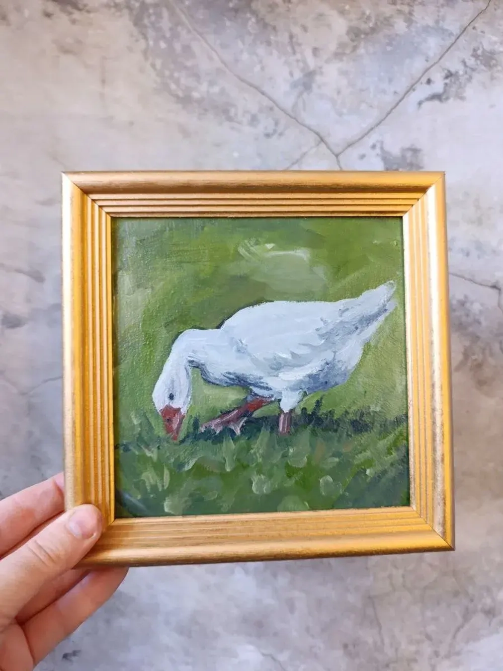 Картина маслом в рамке