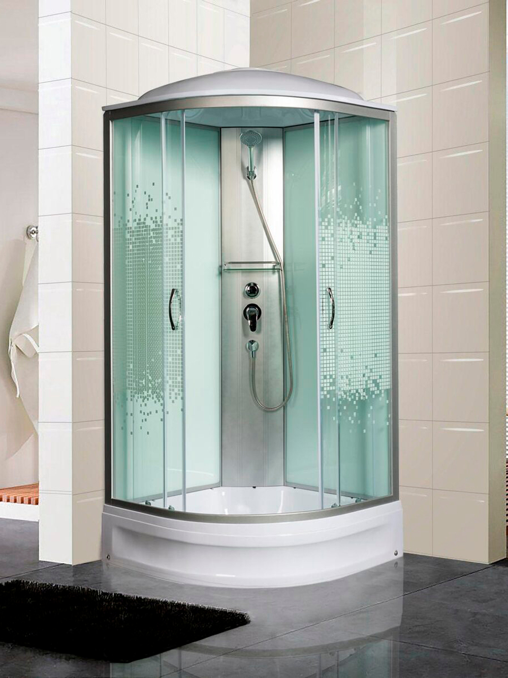 Душевая кабира  МОНОМАХ 10000005772 90/24 С МЗ, 900х900х2100, полукруг