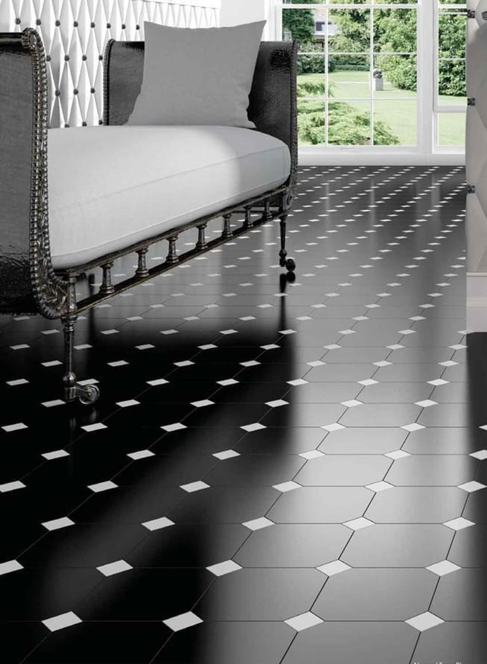 Adex Pavimento Hexagono White 20x23