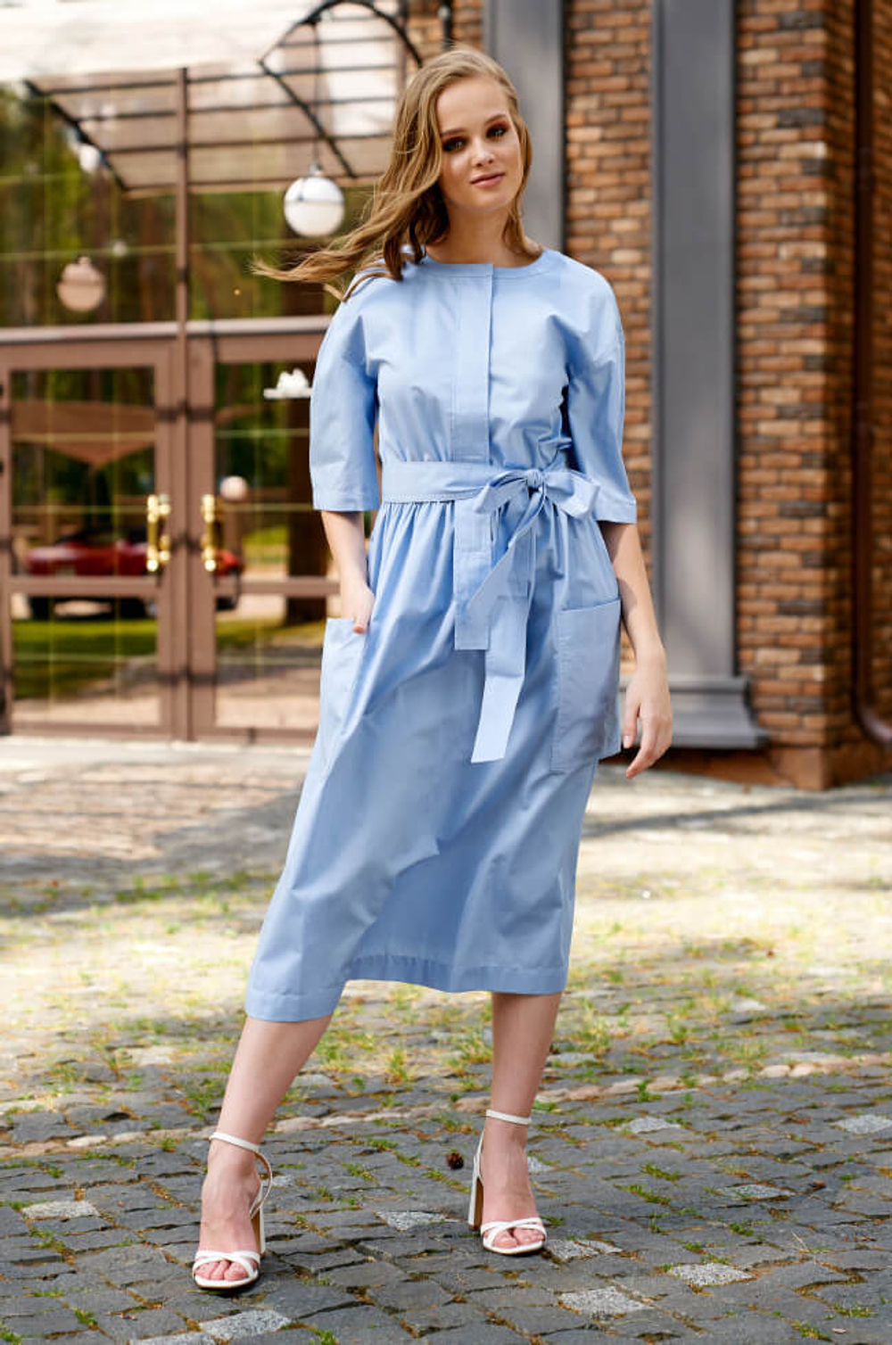 51152 Платье женское (голубой)