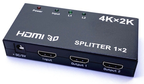 HM-VC102S Сплиттер HDMI 1 вход 2 выхода, разрешение до 3840x2160/30Гц