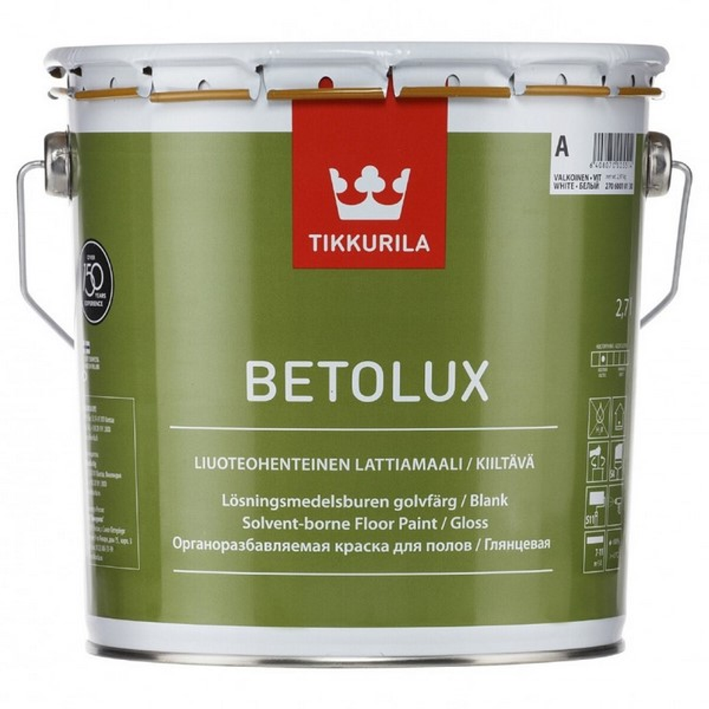 Краска  для полов Tikkurila Betolux База А (2,7л)