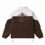 Куртка Ymkashix Furry Big Logo HTF белая/коричневая