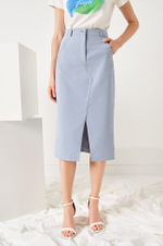 4808 Юбка женская (дымчато-голубой)