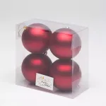 Набор новогодних шаров (4 шт) матовые