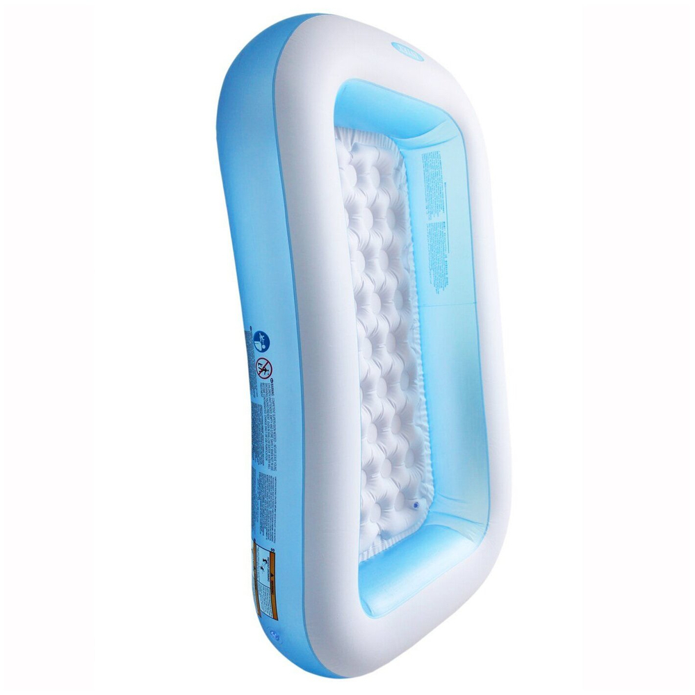 Бассейн надувной Intex 57403 Rectangular Pool 166х100х28 см / Прямоугольный многосекционный бассейн Интекс с надувным дном для дачи