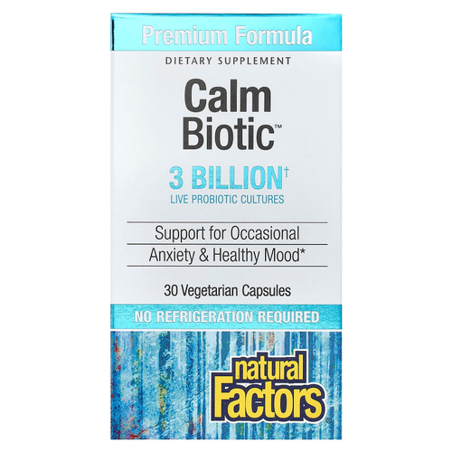 Natural Factors, Calm Biotic™, 3 млрд, 30 вегетарианских капсул