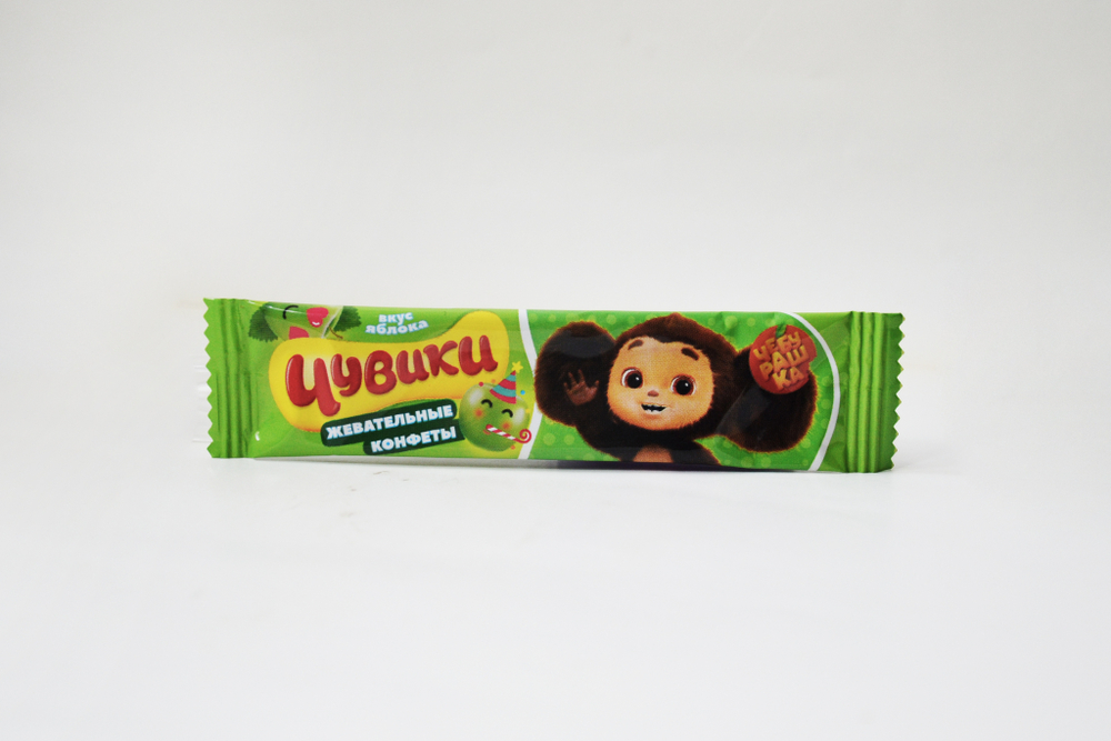 Жевательная конфета Чебурашка Чувики яблоко, 10г