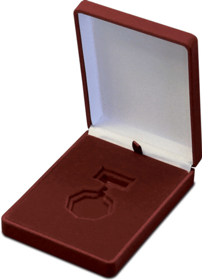 Футляр флокированный, прямоугольный, 90х123х32 мм