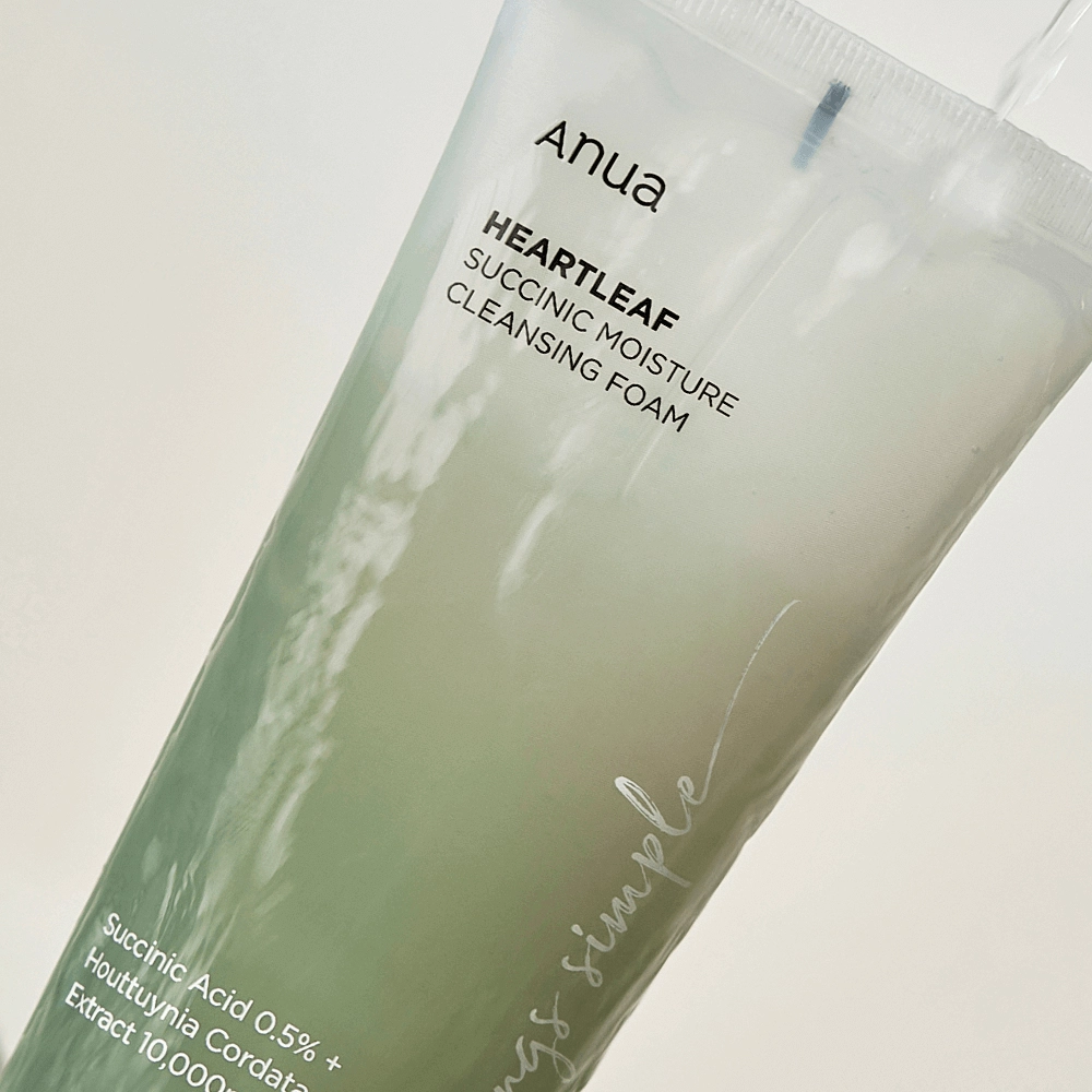 Гель-пенка для умывания с янтарной кислотой Anua Heartleaf Succinic Moisture Cleansing Foam 150 мл