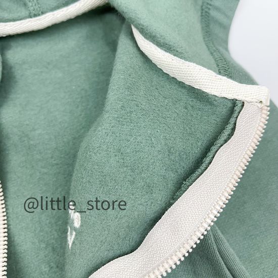 Комбинезон из футера с начесом "One love" Хаки