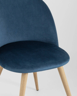 Стул Лион велюр голубой