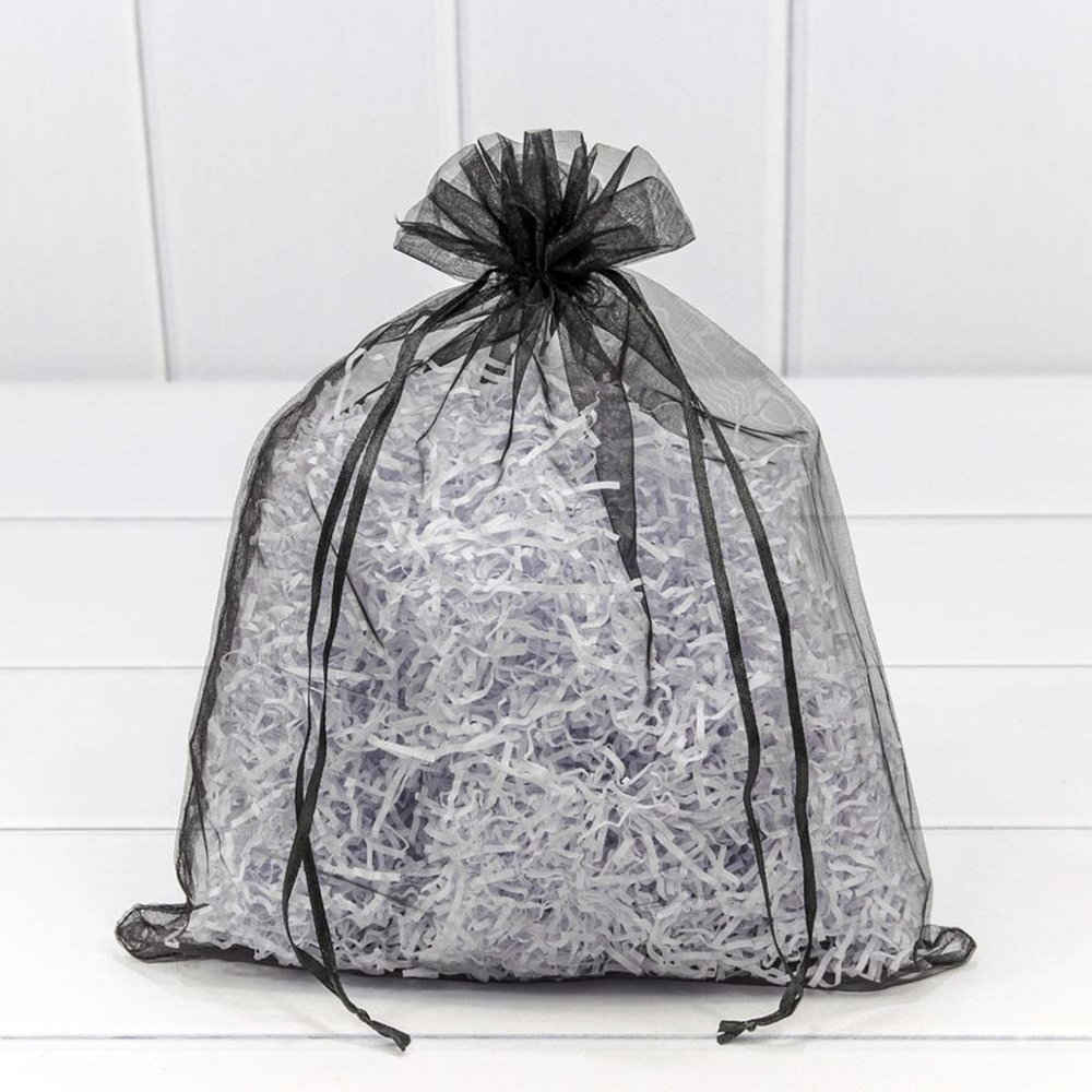 Мешочек 26х32см Органза (Черный)