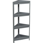 Полка угловая VIKEA подвесная 4-х ярусная (серый)