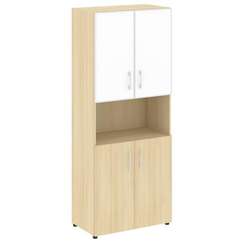 Yalta Шкаф LT.ST-1.4 R white Акация Лорка/Стекло White 800*450*1987