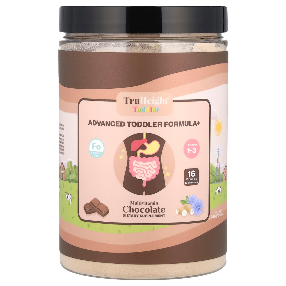 TruHeight, Toddler, Advanced Toddler Formula+, улучшенная добавка для малышей, для детей 1–3 лет, шоколад, 266 г (0,59 фунта)