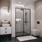 Душевая дверь Grossman Style 100 100.K33.05.100.21.00 профиль Черный матовый стекло прозрачное