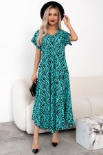 Платье Магия лета (бирюза/черный) Р11-867/34 Nikol