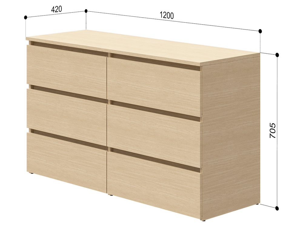 Комод-30 Крафт светлый