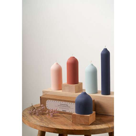 Свеча декоративная террактового цвета Edge 26,5 см