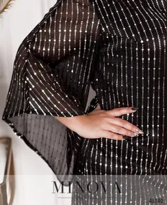 Платье 2088Б-черный-серебро Minova