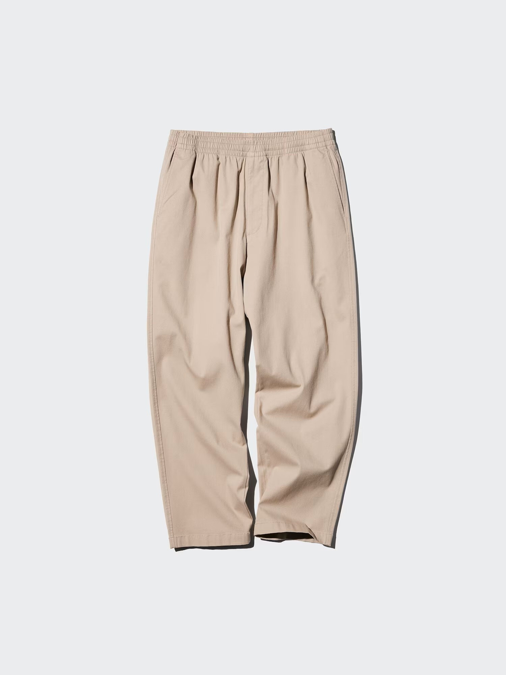 UNIQLO ЭЛАСТИЧНЫЕ БРЮКИ ДЛИНОЙ ДО ЩИКОЛОТКИ, БЕЖЕВЫЙ