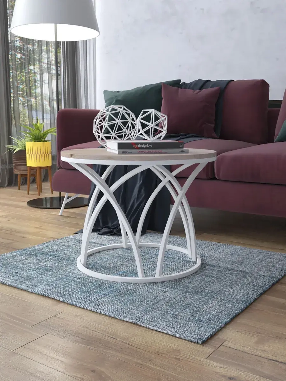 Журнальный стол Тюльпан - БД - МДФ в ПВХ