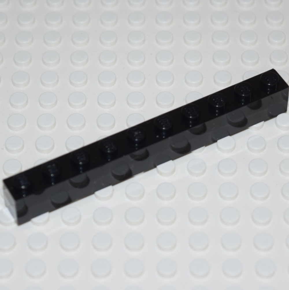 Lego Кирпич 1x10 (черный) 611126