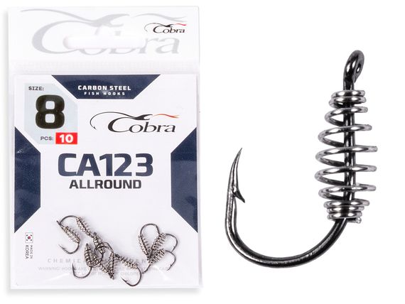 Крючки Cobra ALLROUND CA123 №8, 10 шт.