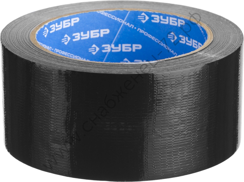 ЗУБР 48 мм, 25 м, черная, на тканевой основе, универсальная, Армированная лента, ПРОФЕССИОНАЛ (12096-50-25)