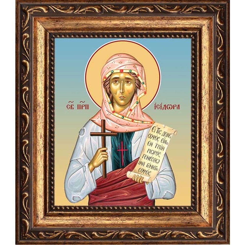 Исидора Тавенская преподобная, Христа ради юродивая. Икона на холсте.