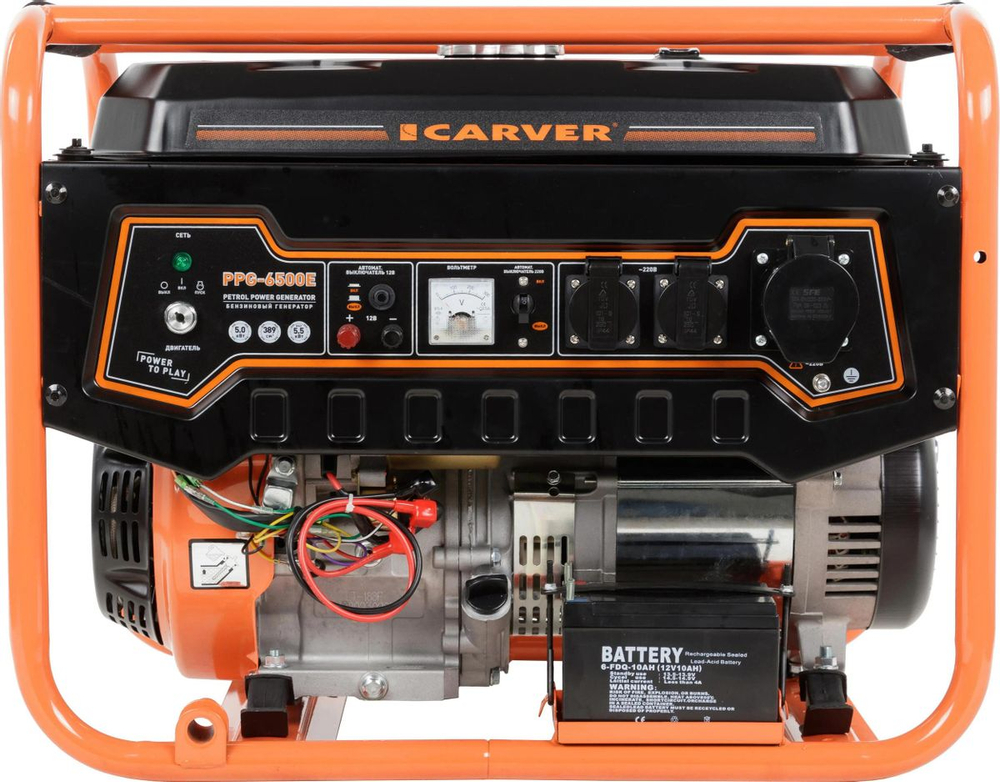 Генератор Carver PPG- 6500Е бензин