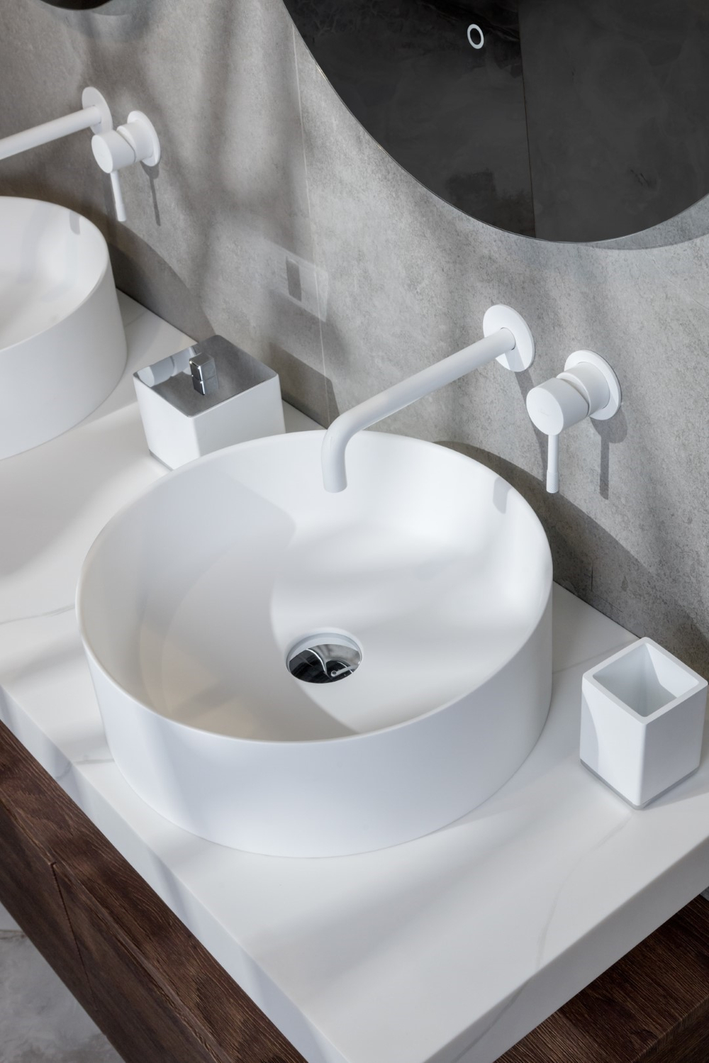 Раковина LV204 Corian Matt White 40*13см