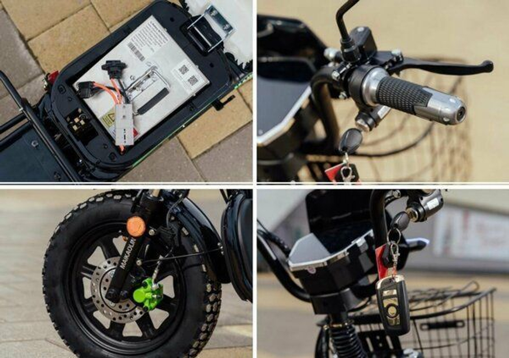 Электровелосипед Maikaolin H-10 SUPER 60V/70Ah заднее сиденье/курьерский багажник на выбор