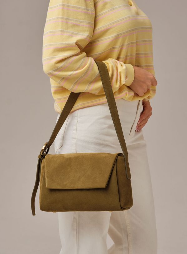 Замшевая сумка Nova DBR 31391 белый мох