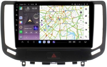 Магнитола для Infiniti G25, G35, G37, Nissan Skyline V36 2006-2013 (поддержка Bose) - Carmedia SF-9820 QLed, Android 13, TS20, CarPlay, SIM-слот