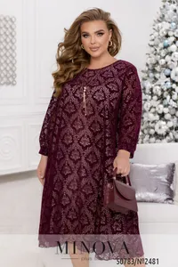 Платье 2481-бордо Minova