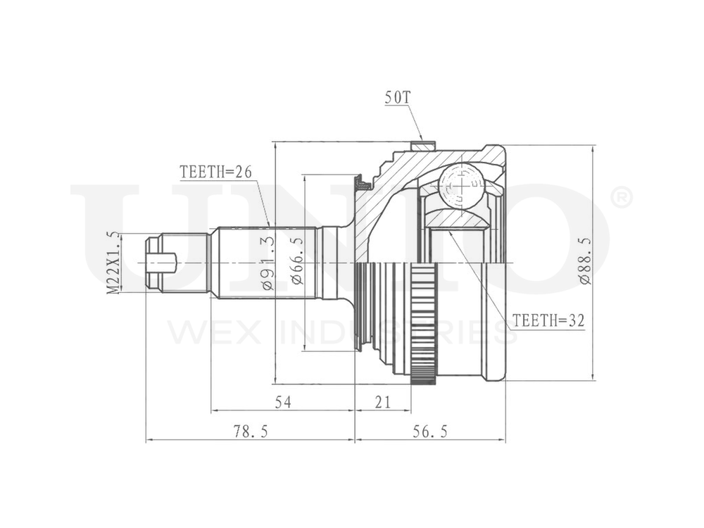 ШРУС внешний UNIO CVJ-20267