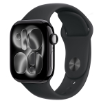 Apple Watch Series 11, 42 мм корпус из алюминия цвета «Jet Black», ремешок Sport Band размера S/M цвета «Black»