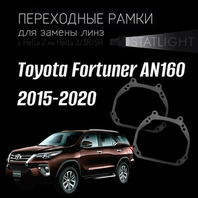 Переходные рамки для замены линз в фарах Toyota Fortuner AN160 2015-2020