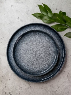 Тарелка с бортиками,Синий песок, диаметр 20 см - 6 шт.