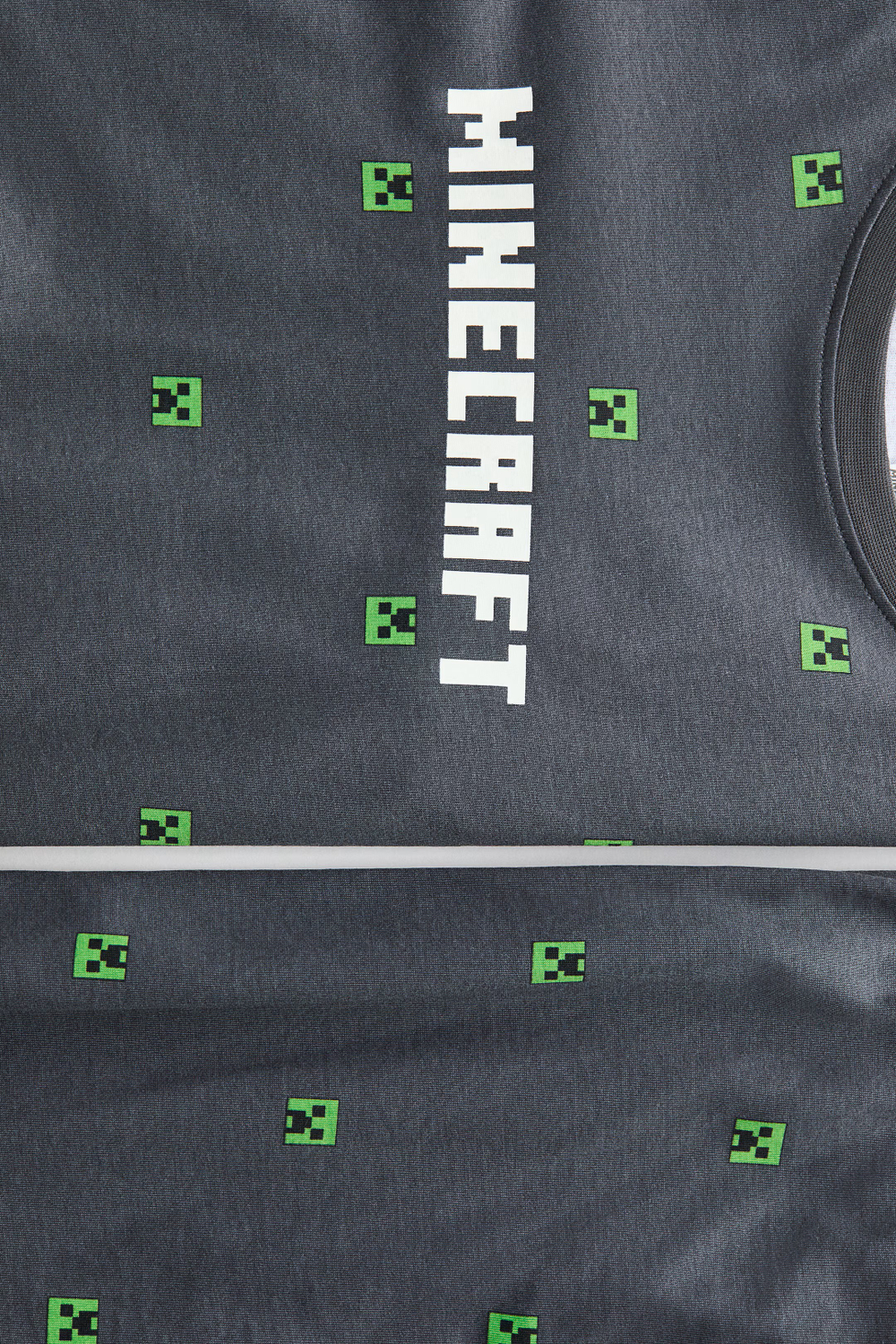 H&M Пижамный комплект с принтом, темно-серый